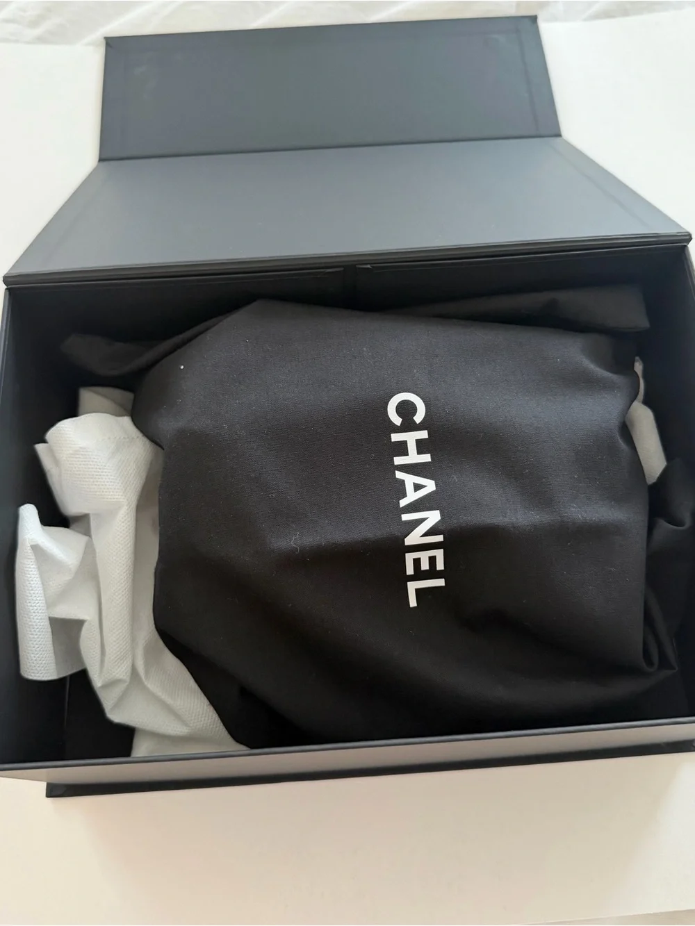 CHANEL Black Quilted Leather Top-Handle Crossbody with Gold-Tone Hardware